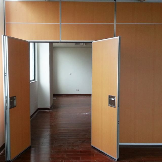 room divider on a track