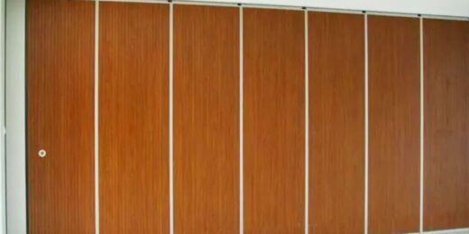 room divider with ceiling track