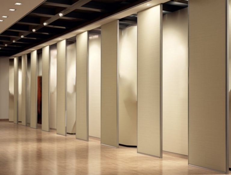 sliding room dividers from ceiling